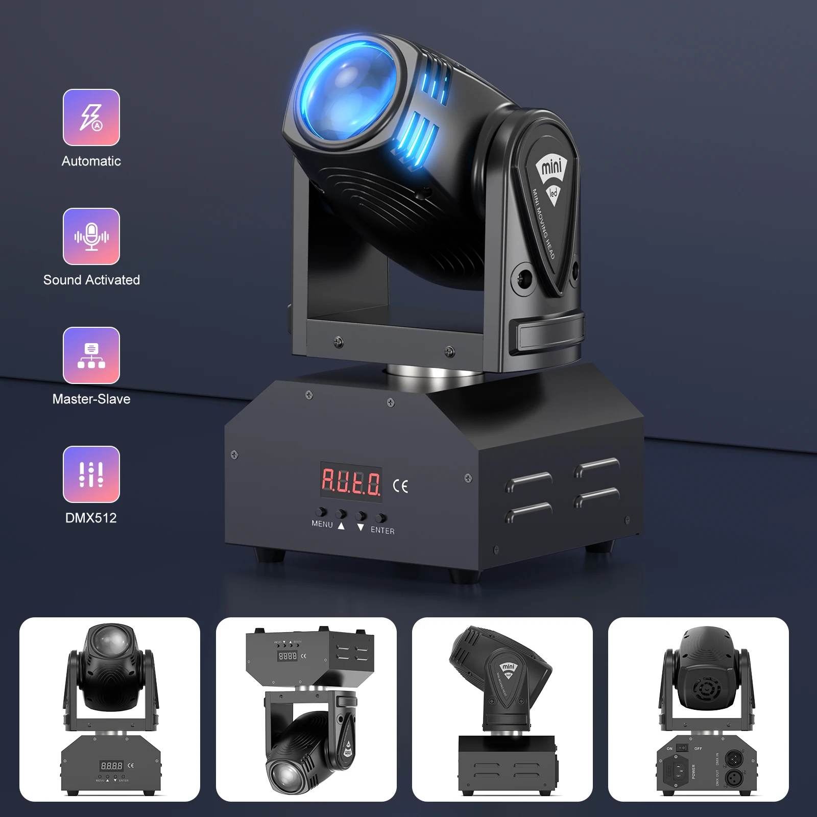 Moving Sound Activated Stage Light t for DJ Bar KTV Disco Party - Image 4