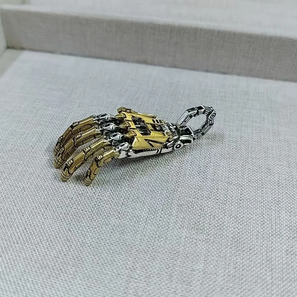 Robot Hand With Movable Fingers Mechanical Bionic Hand Pendant Car Interior Hanging Ornament EDC Charm Display Decoration - Image 7