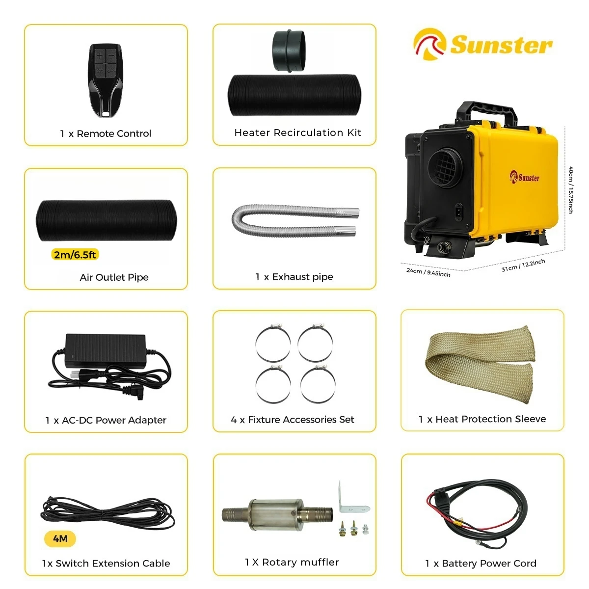Air heater for Car RV Camper Tent Garage Home