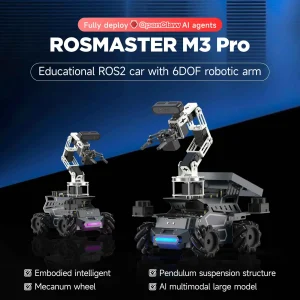 Robot Car with 3D Vision, Robotic Arm, Dual TOF LiDAR DIY Electronic Kit