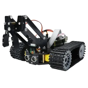 Tank Robot Kit for Raspberry, Crawler Chassis, Grab Objects, Ball Tracing, Line Tracking, App