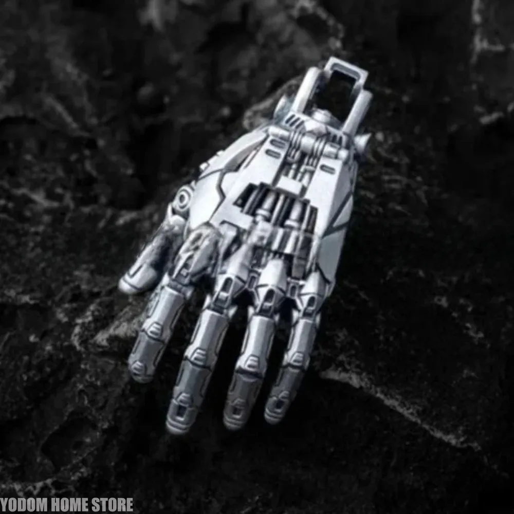 Robot Hand With Movable Fingers Mechanical Bionic Hand Pendant Car Interior Hanging Ornament EDC Charm Display Decoration - Image 5