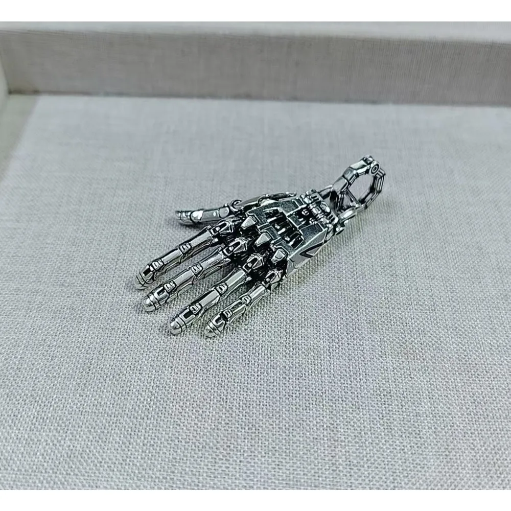 Robot Hand With Movable Fingers Mechanical Bionic Hand Pendant Car Interior Hanging Ornament EDC Charm Display Decoration - Image 8