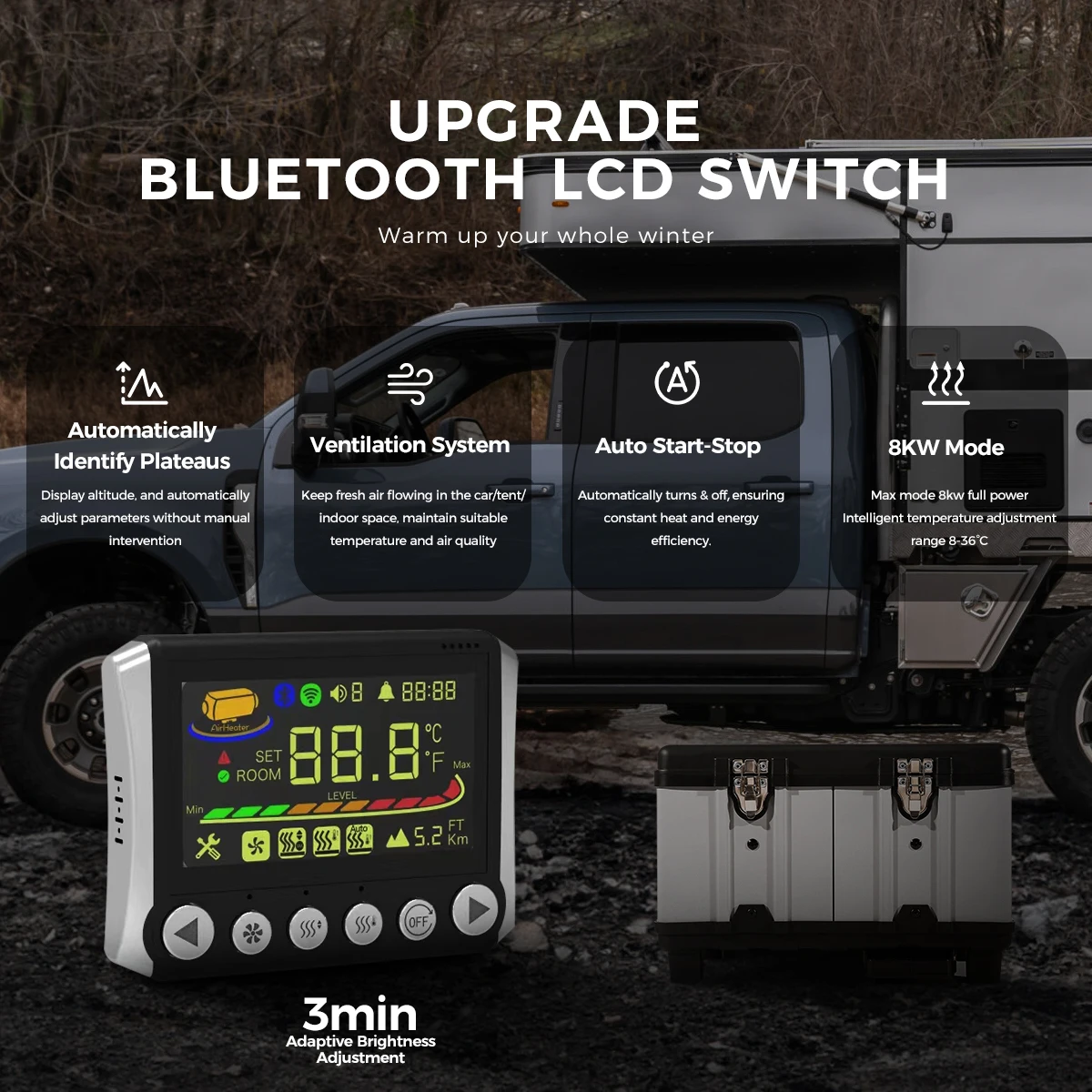 Diesel Air Heater with LCD & Bluetooth Control - Image 3