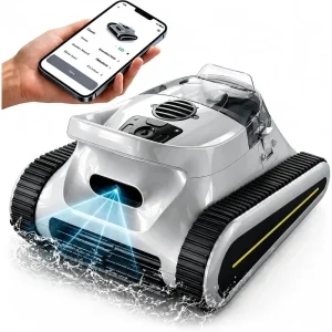 Cordless Robotic Pool Cleaner with Wall Climbing ability