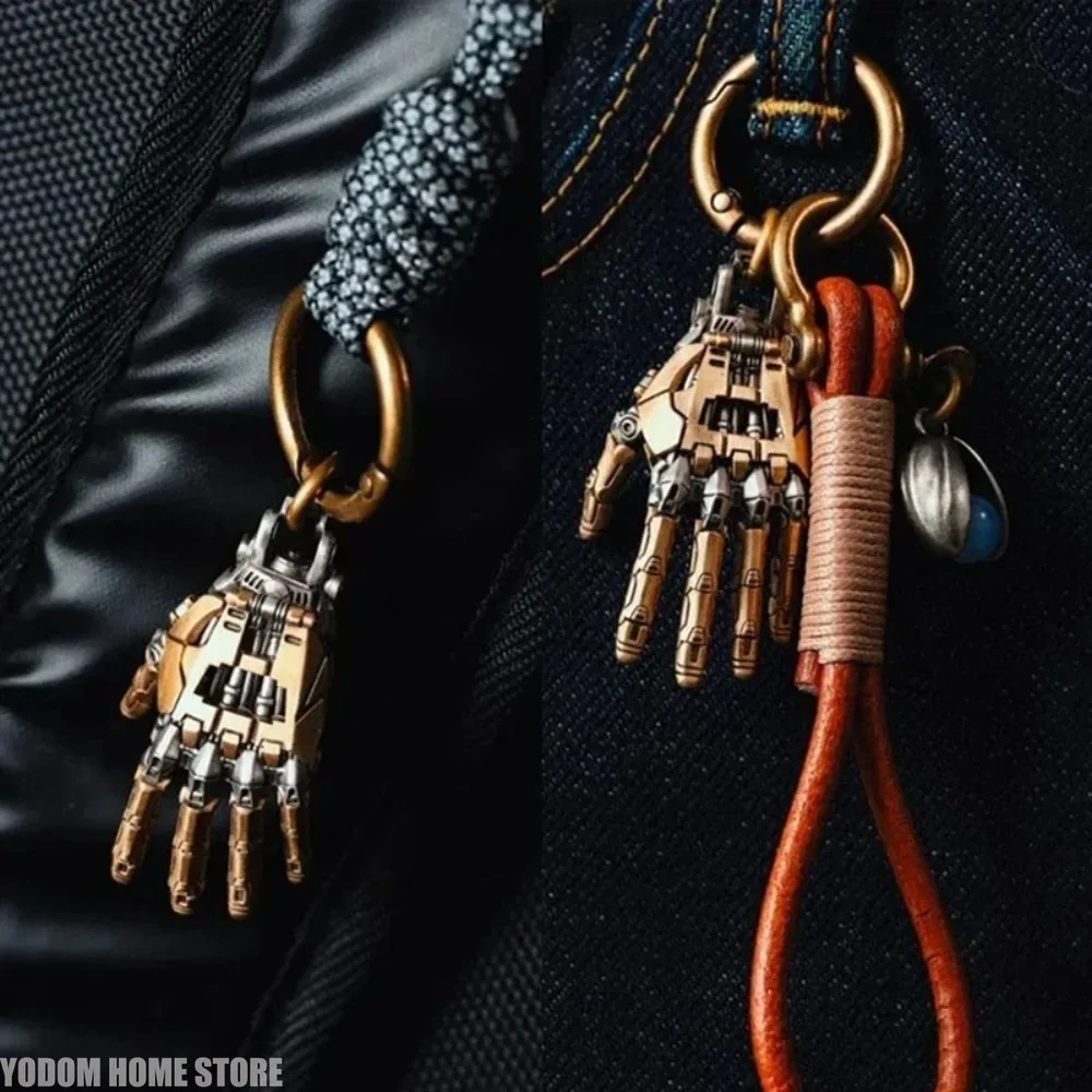 Robot Hand With Movable Fingers Mechanical Bionic Hand Pendant Car Interior Hanging Ornament EDC Charm Display Decoration - Image 3