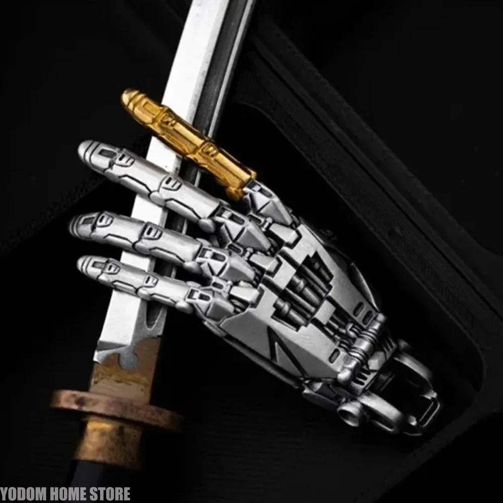 Robot Hand With Movable Fingers Mechanical Bionic Hand Pendant Car Interior Hanging Ornament EDC Charm Display Decoration - Image 4
