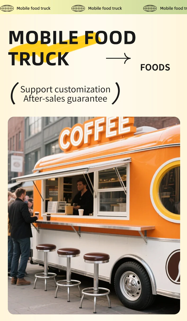 Small Mobile Food Truck Trailer with Fully Equipped Kitchen