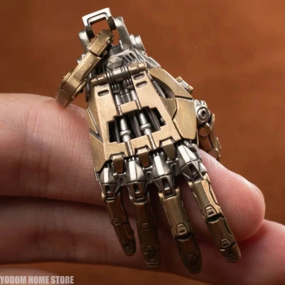 Robot Hand With Movable Fingers Mechanical Bionic Hand Pendant Car Interior Hanging Ornament EDC Charm Display Decoration - Image 6